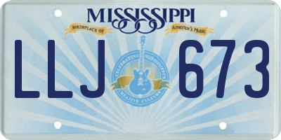MS license plate LLJ673