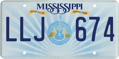 MS license plate LLJ674