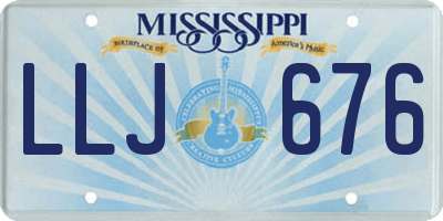 MS license plate LLJ676
