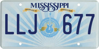 MS license plate LLJ677