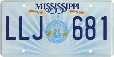 MS license plate LLJ681