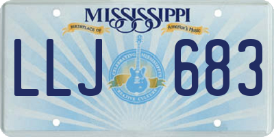 MS license plate LLJ683
