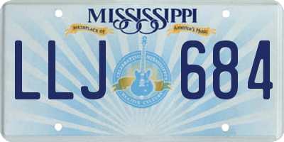 MS license plate LLJ684