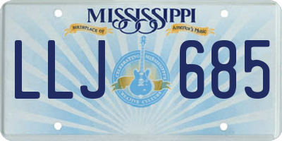 MS license plate LLJ685