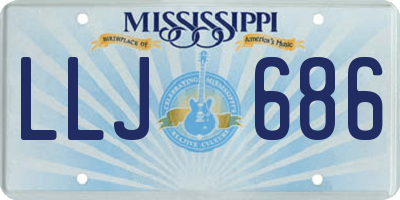 MS license plate LLJ686