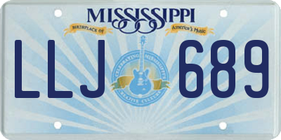 MS license plate LLJ689