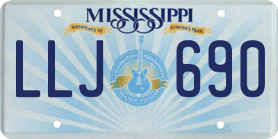 MS license plate LLJ690