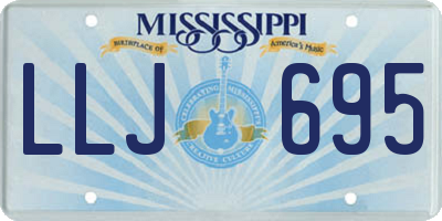 MS license plate LLJ695