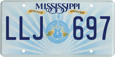 MS license plate LLJ697
