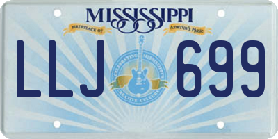 MS license plate LLJ699
