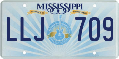 MS license plate LLJ709
