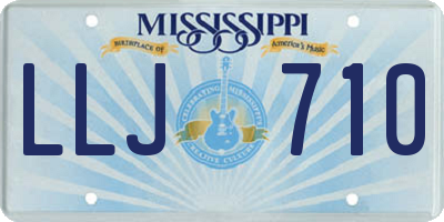 MS license plate LLJ710