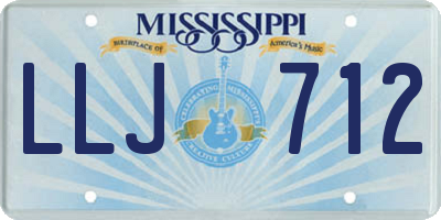 MS license plate LLJ712