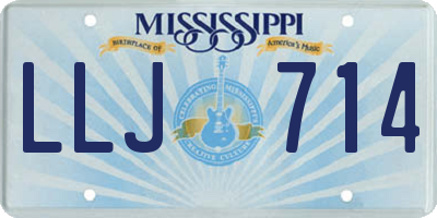 MS license plate LLJ714