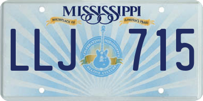 MS license plate LLJ715