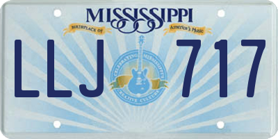 MS license plate LLJ717