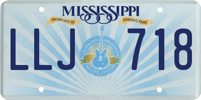 MS license plate LLJ718
