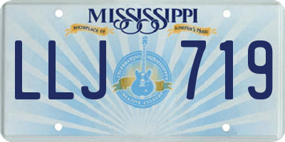 MS license plate LLJ719