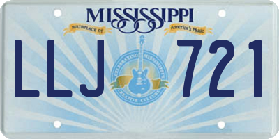 MS license plate LLJ721