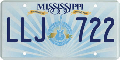 MS license plate LLJ722