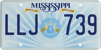 MS license plate LLJ739