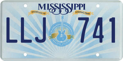 MS license plate LLJ741