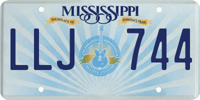 MS license plate LLJ744