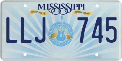 MS license plate LLJ745