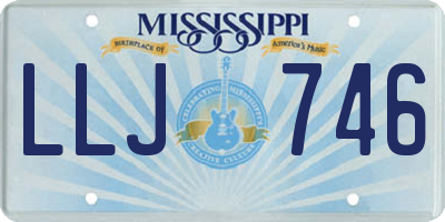 MS license plate LLJ746