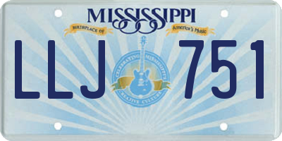 MS license plate LLJ751