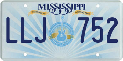 MS license plate LLJ752