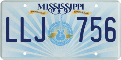 MS license plate LLJ756
