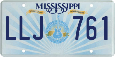 MS license plate LLJ761