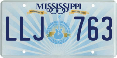 MS license plate LLJ763