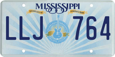 MS license plate LLJ764
