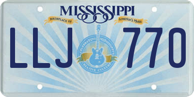 MS license plate LLJ770