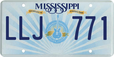 MS license plate LLJ771