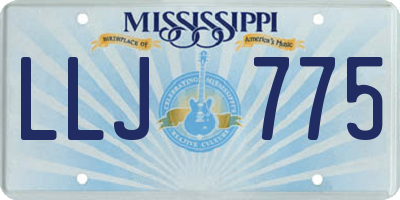 MS license plate LLJ775
