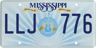 MS license plate LLJ776