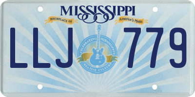 MS license plate LLJ779