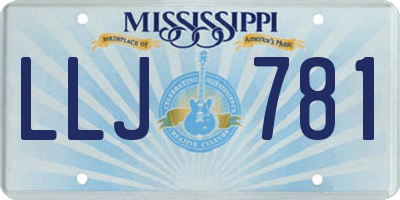 MS license plate LLJ781