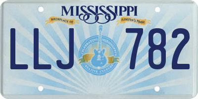 MS license plate LLJ782