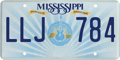 MS license plate LLJ784
