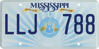 MS license plate LLJ788