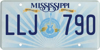 MS license plate LLJ790