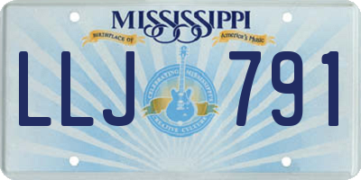 MS license plate LLJ791