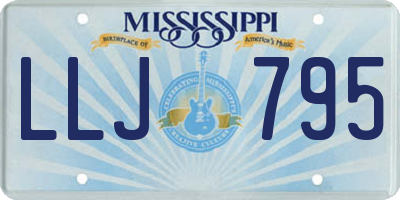 MS license plate LLJ795