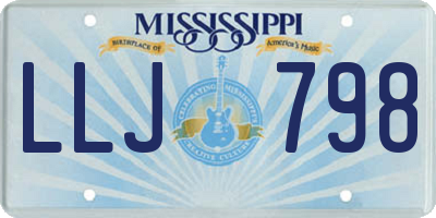 MS license plate LLJ798