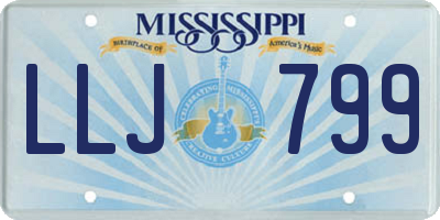 MS license plate LLJ799
