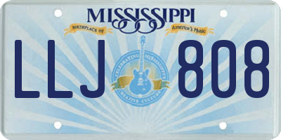 MS license plate LLJ808